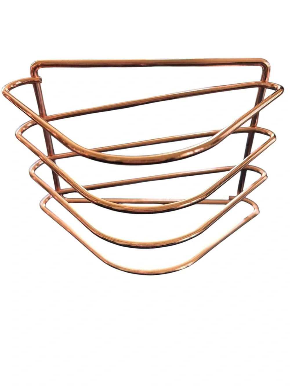 Rose Gold Metal 2PC Desk Set Storage Bills Home Office 12X9 Cage Style